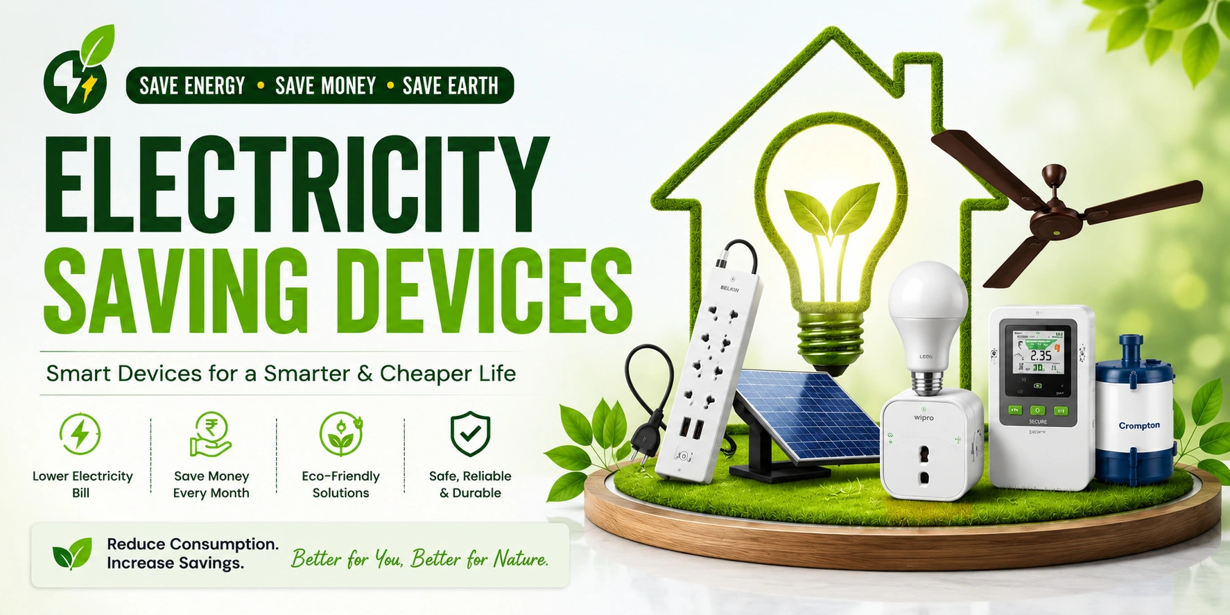 savinge electricity device banner
