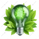 Energy saving LED bulb with leaves