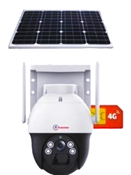 Solar powered SIM CCTV camera outdoors